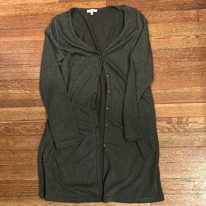 Hunter green lightweight cardigan, never worn, very soft!!